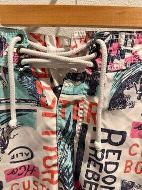 Hollister Vintage Surfing Pacific Coast Graphc Board Shorts